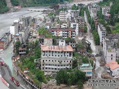 汶川地震9周年 航拍地震遗迹现状